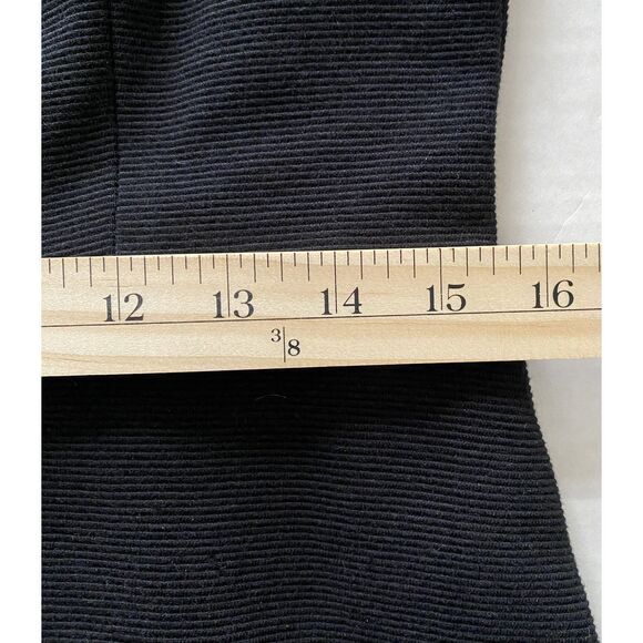 Talbots Black Short Sleeve LBD Stretchy Career Mini Dress Beaded Neckline 8P - Picture 7 of 10